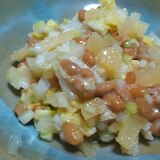 ご飯が進む♪数の子と白菜漬けとネギの納豆和え＊